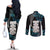 Aotearoa Taniko Paua Shell With Hei Tiki Couples Matching Off The Shoulder Long Sleeve Dress and Long Sleeve Button Shirt