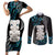 Aotearoa Taniko Paua Shell With Hei Tiki Couples Matching Short Sleeve Bodycon Dress and Long Sleeve Button Shirt