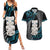 Aotearoa Taniko Paua Shell With Hei Tiki Couples Matching Summer Maxi Dress and Hawaiian Shirt