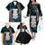 Aotearoa Taniko Paua Shell With Hei Tiki Family Matching Off The Shoulder Long Sleeve Dress and Hawaiian Shirt