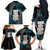 Aotearoa Taniko Paua Shell With Hei Tiki Family Matching Off The Shoulder Long Sleeve Dress and Hawaiian Shirt