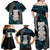 Aotearoa Taniko Paua Shell With Hei Tiki Family Matching Off Shoulder Maxi Dress and Hawaiian Shirt