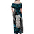 Aotearoa Taniko Paua Shell With Hei Tiki Family Matching Off Shoulder Maxi Dress and Hawaiian Shirt