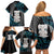 Aotearoa Taniko Paua Shell With Hei Tiki Family Matching Off Shoulder Short Dress and Hawaiian Shirt