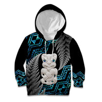 Aotearoa Taniko Paua Shell With Hei Tiki Kid Hoodie LT14 Hoodie Black - Polynesian Pride