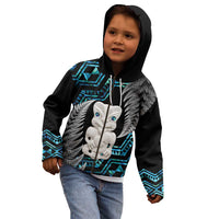 Aotearoa Taniko Paua Shell With Hei Tiki Kid Hoodie LT14 - Polynesian Pride