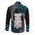 Aotearoa Taniko Paua Shell With Hei Tiki Long Sleeve Button Shirt