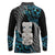 Aotearoa Taniko Paua Shell With Hei Tiki Long Sleeve Polo Shirt