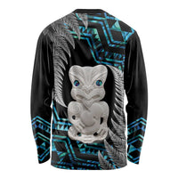 Aotearoa Taniko Paua Shell With Hei Tiki Long Sleeve Shirt LT14 - Polynesian Pride