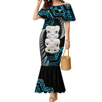 Aotearoa Taniko Paua Shell With Hei Tiki Mermaid Dress LT14 Women Black - Polynesian Pride