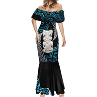 Aotearoa Taniko Paua Shell With Hei Tiki Mermaid Dress LT14 - Polynesian Pride