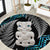 Aotearoa Taniko Paua Shell With Hei Tiki Round Carpet