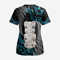 Aotearoa Taniko Paua Shell With Hei Tiki Scrub Top LT14 - Polynesian Pride