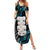 Aotearoa Taniko Paua Shell With Hei Tiki Summer Maxi Dress