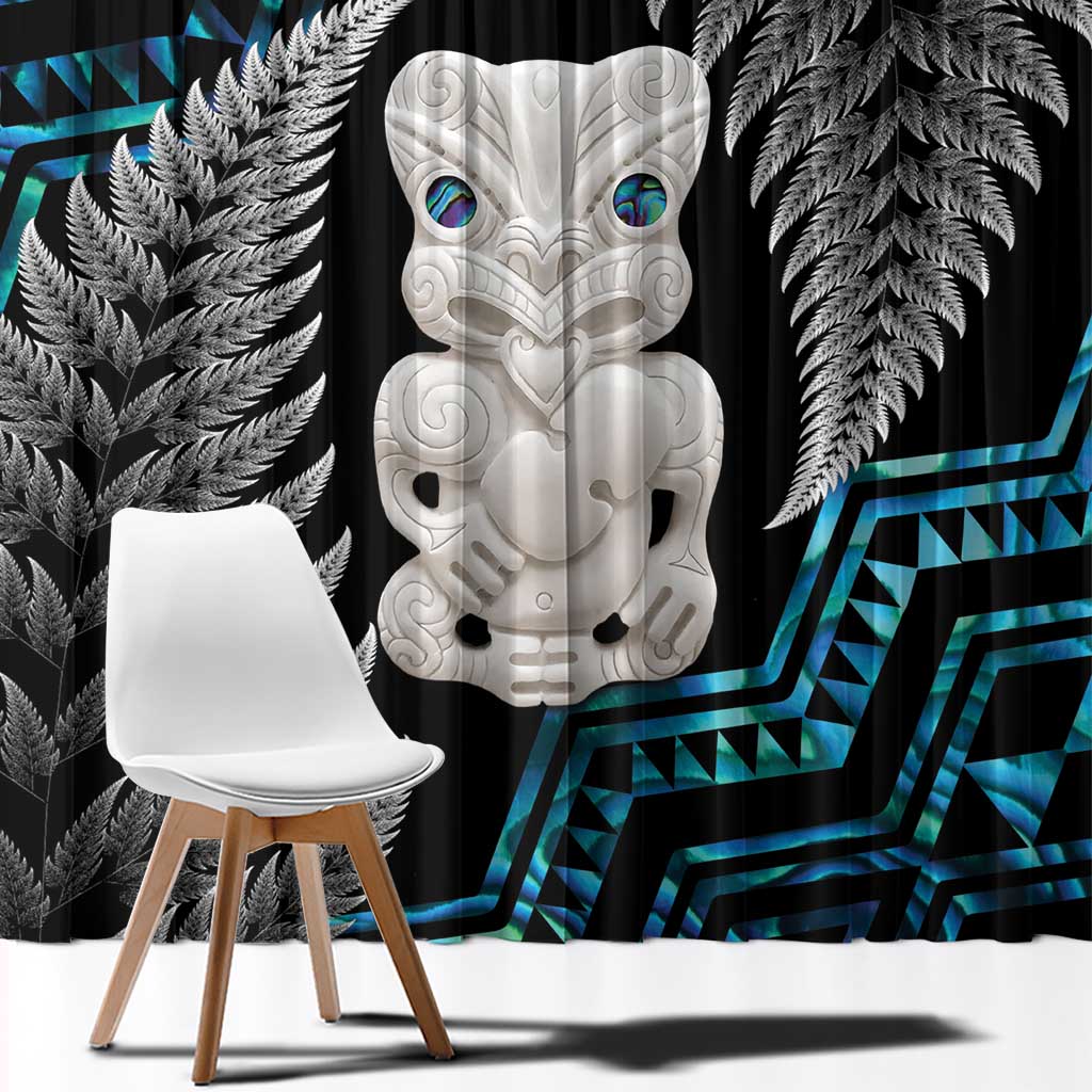 Aotearoa Taniko Paua Shell With Hei Tiki Window Curtain LT14 - Polynesian Pride