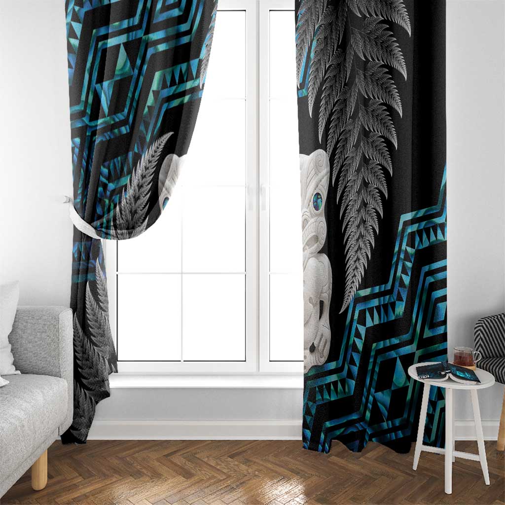 Aotearoa Taniko Paua Shell With Hei Tiki Window Curtain LT14 - Polynesian Pride