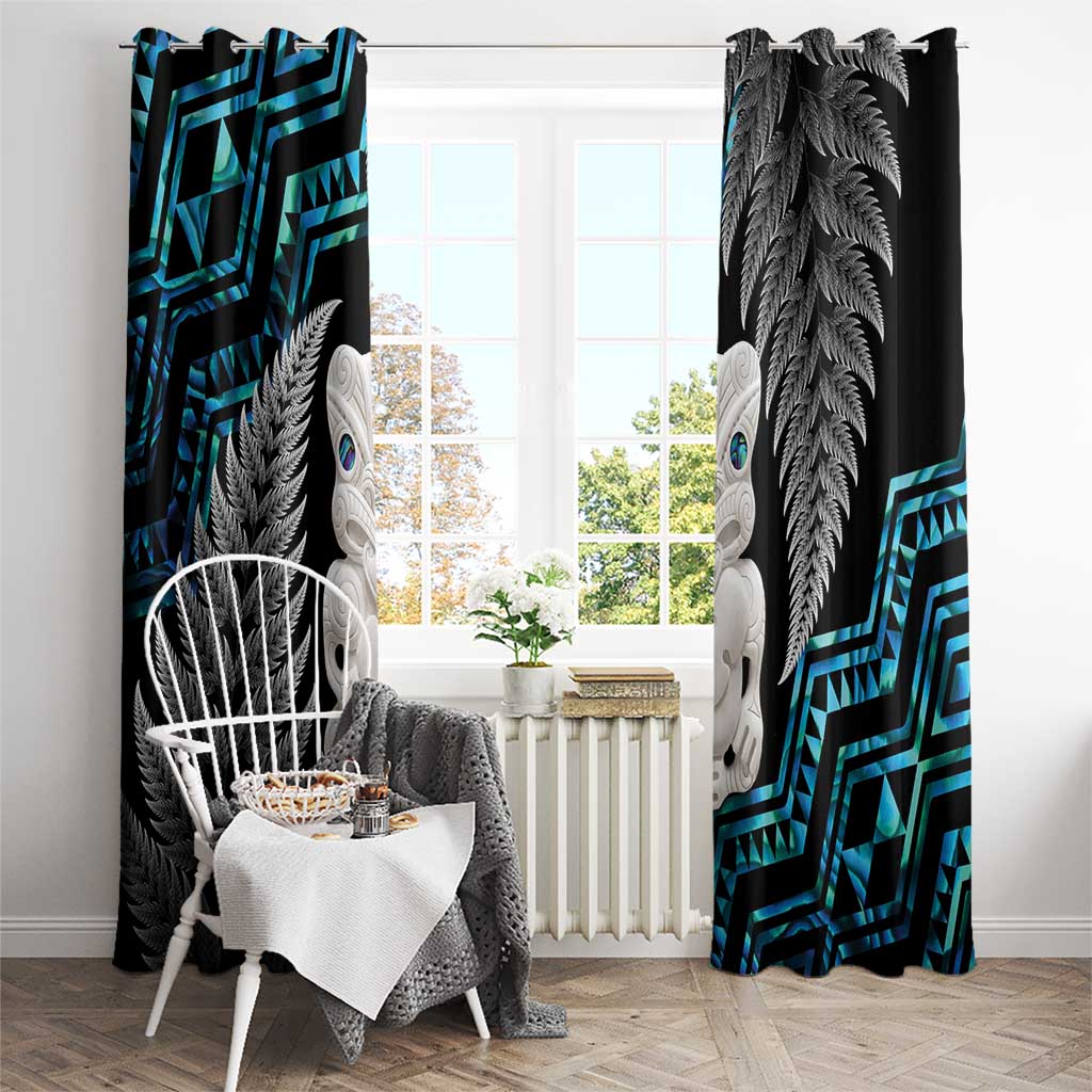 Aotearoa Taniko Paua Shell With Hei Tiki Window Curtain LT14 - Polynesian Pride