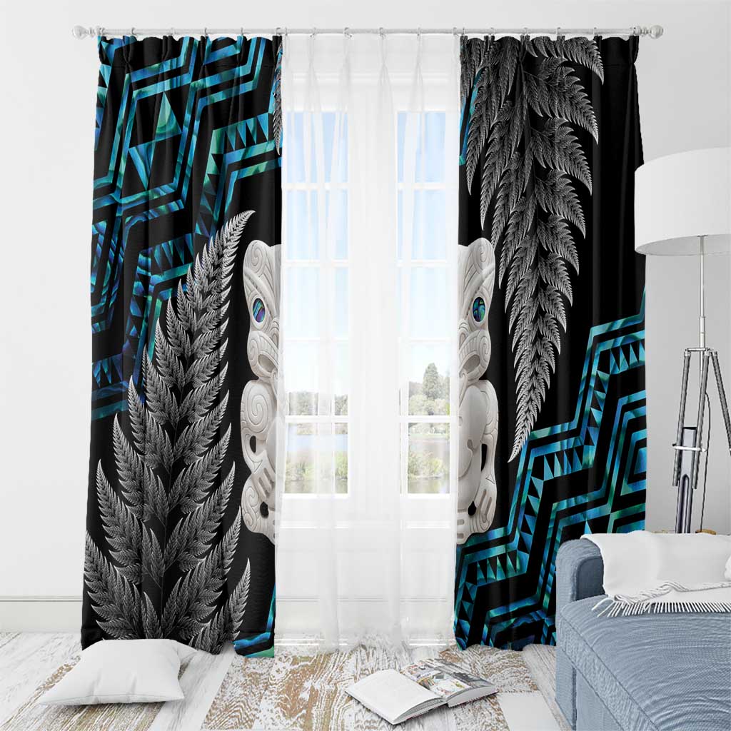Aotearoa Taniko Paua Shell With Hei Tiki Window Curtain LT14 - Polynesian Pride