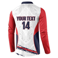 AS Venus Tahiti Football Custom Button Sweatshirt Go Champions Polynesian Pattern LT14 - Polynesian Pride