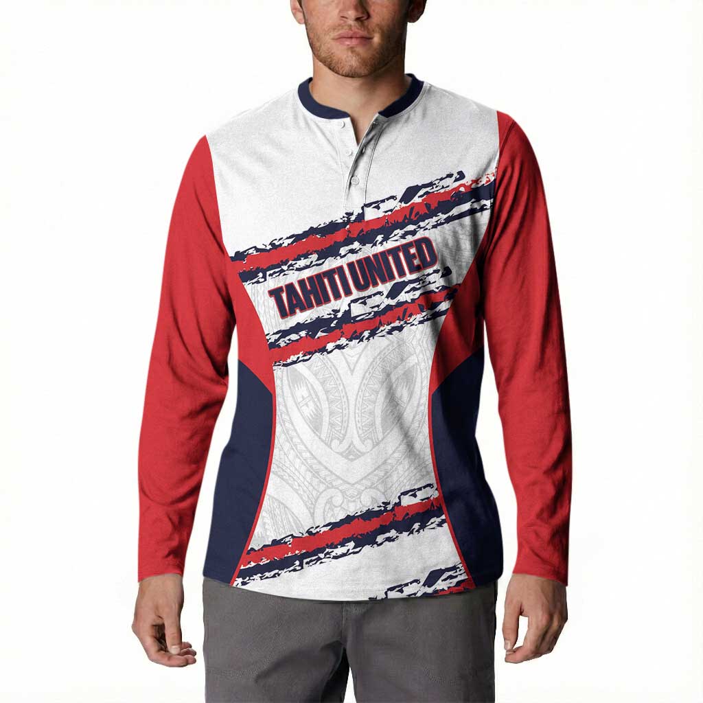AS Venus Tahiti Football Custom Button Sweatshirt Go Champions Polynesian Pattern LT14 - Polynesian Pride