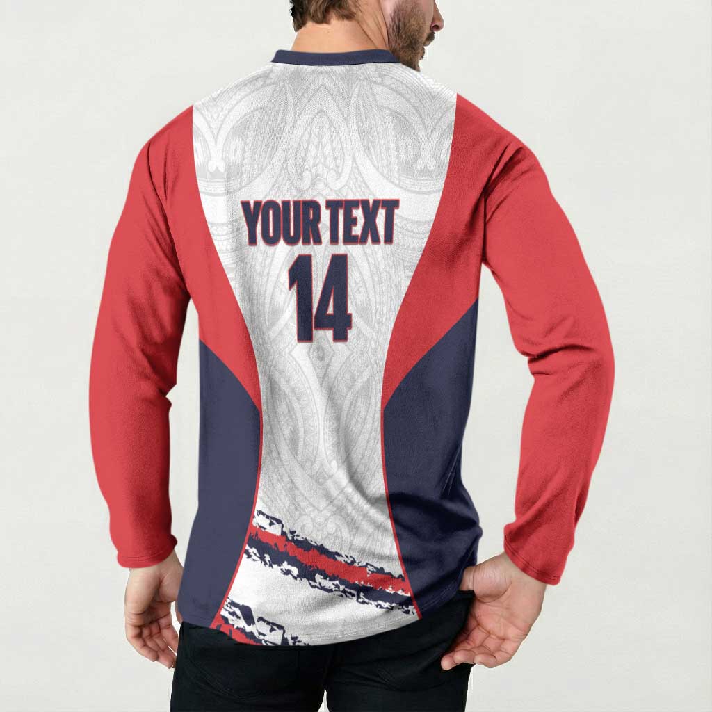 AS Venus Tahiti Football Custom Button Sweatshirt Go Champions Polynesian Pattern LT14 - Polynesian Pride
