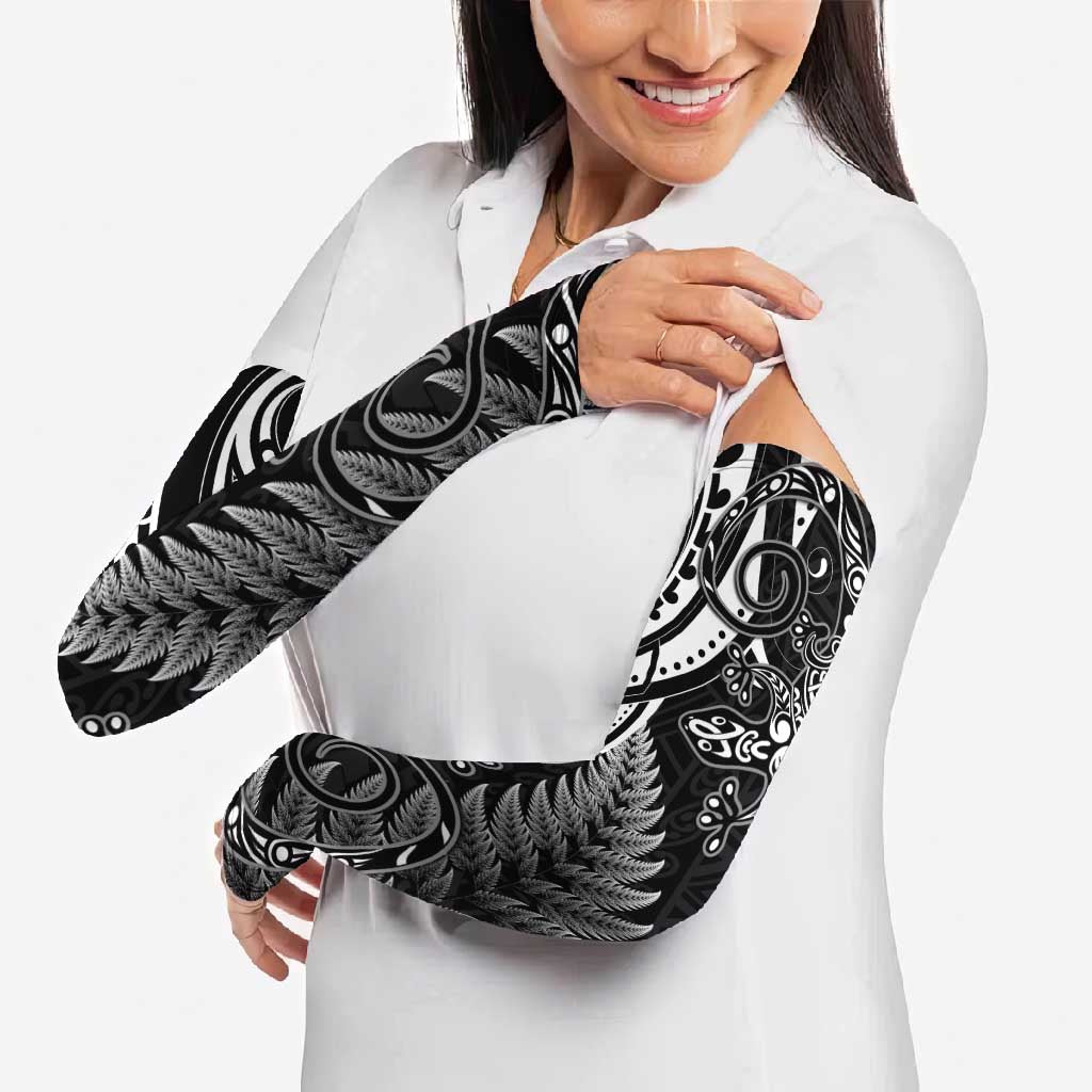 New Zealand Lizard Arm Sleeves Silver Fern Aotearoa Maori LT14 - Polynesian Pride