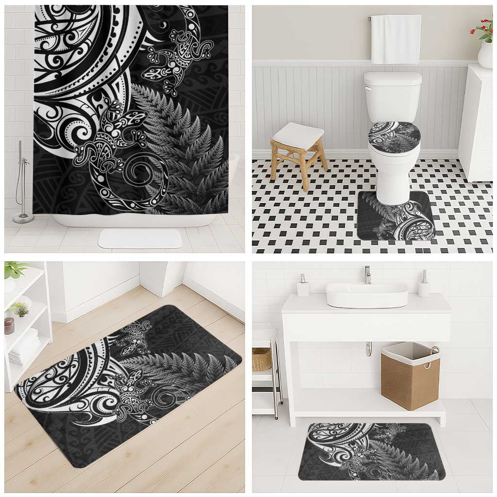 New Zealand Lizard Bathroom Set Silver Fern Aotearoa Maori LT14 - Polynesian Pride