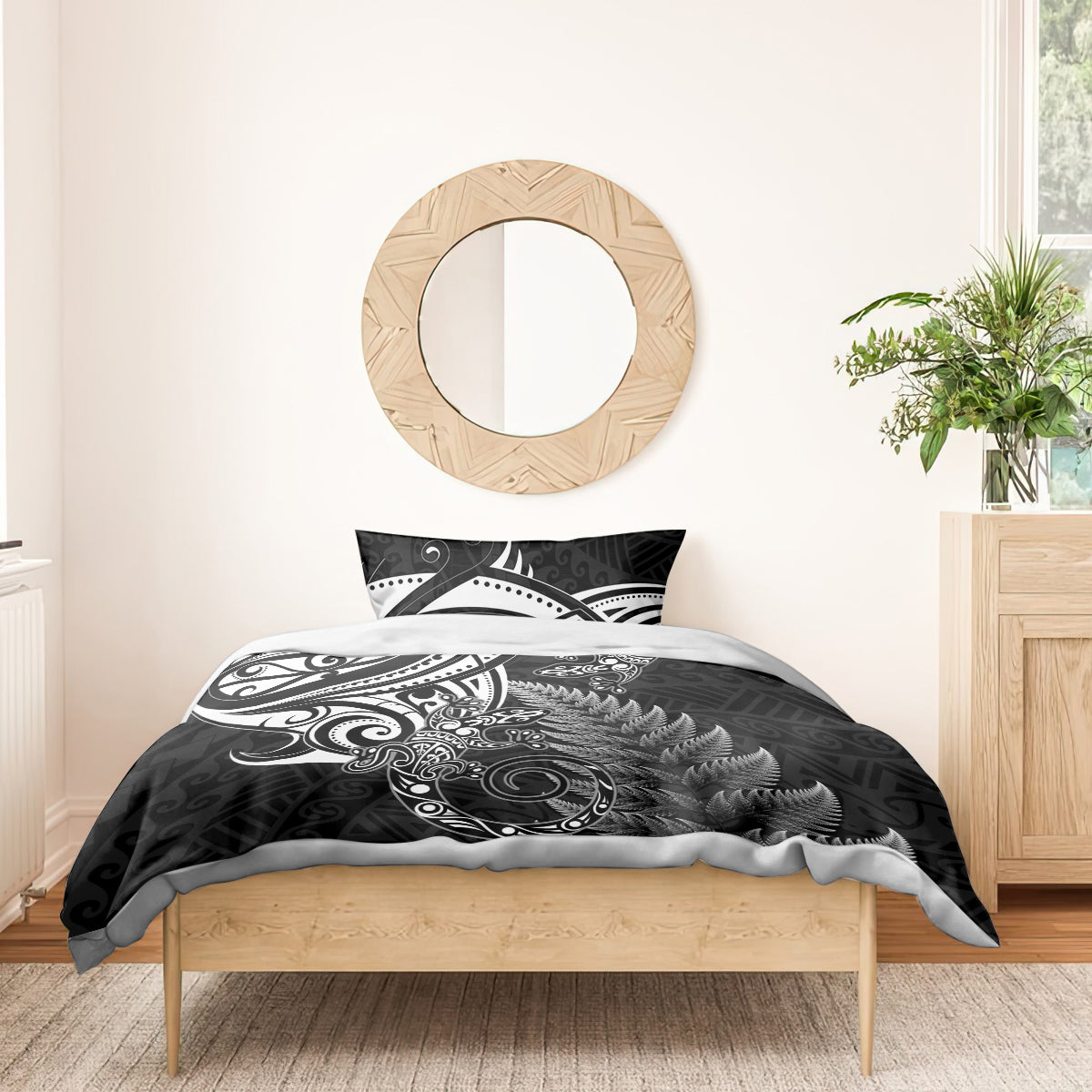 New Zealand Lizard Bedding Set Silver Fern Aotearoa Maori LT14 - Polynesian Pride