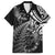 New Zealand Lizard Family Matching Long Sleeve Bodycon Dress and Hawaiian Shirt Silver Fern Aotearoa Maori LT14 Dad's Shirt - Short Sleeve Black - Polynesian Pride