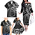 New Zealand Lizard Family Matching Off The Shoulder Long Sleeve Dress and Hawaiian Shirt Silver Fern Aotearoa Maori LT14 - Polynesian Pride