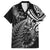 New Zealand Lizard Family Matching Short Sleeve Bodycon Dress and Hawaiian Shirt Silver Fern Aotearoa Maori LT14 Dad's Shirt - Short Sleeve Black - Polynesian Pride