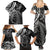 New Zealand Lizard Family Matching Summer Maxi Dress and Hawaiian Shirt Silver Fern Aotearoa Maori LT14 - Polynesian Pride