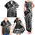 New Zealand Lizard Family Matching Tank Maxi Dress and Hawaiian Shirt Silver Fern Aotearoa Maori LT14 - Polynesian Pride