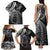 New Zealand Lizard Family Matching Tank Maxi Dress and Hawaiian Shirt Silver Fern Aotearoa Maori LT14 - Polynesian Pride