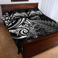 New Zealand Lizard Quilt Bed Set Silver Fern Aotearoa Maori LT14 - Polynesian Pride