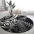 New Zealand Lizard Round Carpet Silver Fern Aotearoa Maori