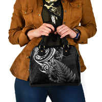 New Zealand Lizard Shoulder Handbag Silver Fern Aotearoa Maori LT14 - Polynesian Pride