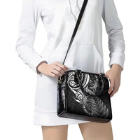 New Zealand Lizard Shoulder Handbag Silver Fern Aotearoa Maori LT14 - Polynesian Pride