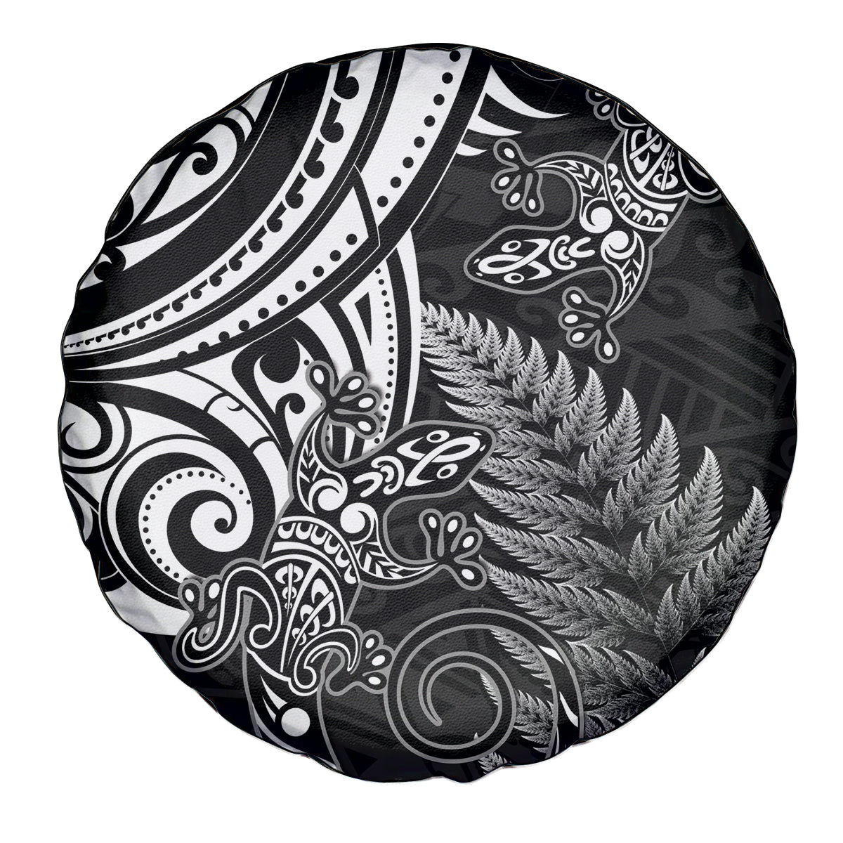 New Zealand Lizard Spare Tire Cover Silver Fern Aotearoa Maori LT14 - Polynesian Pride