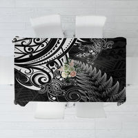 New Zealand Lizard Tablecloth Silver Fern Aotearoa Maori LT14 Black - Polynesian Pride
