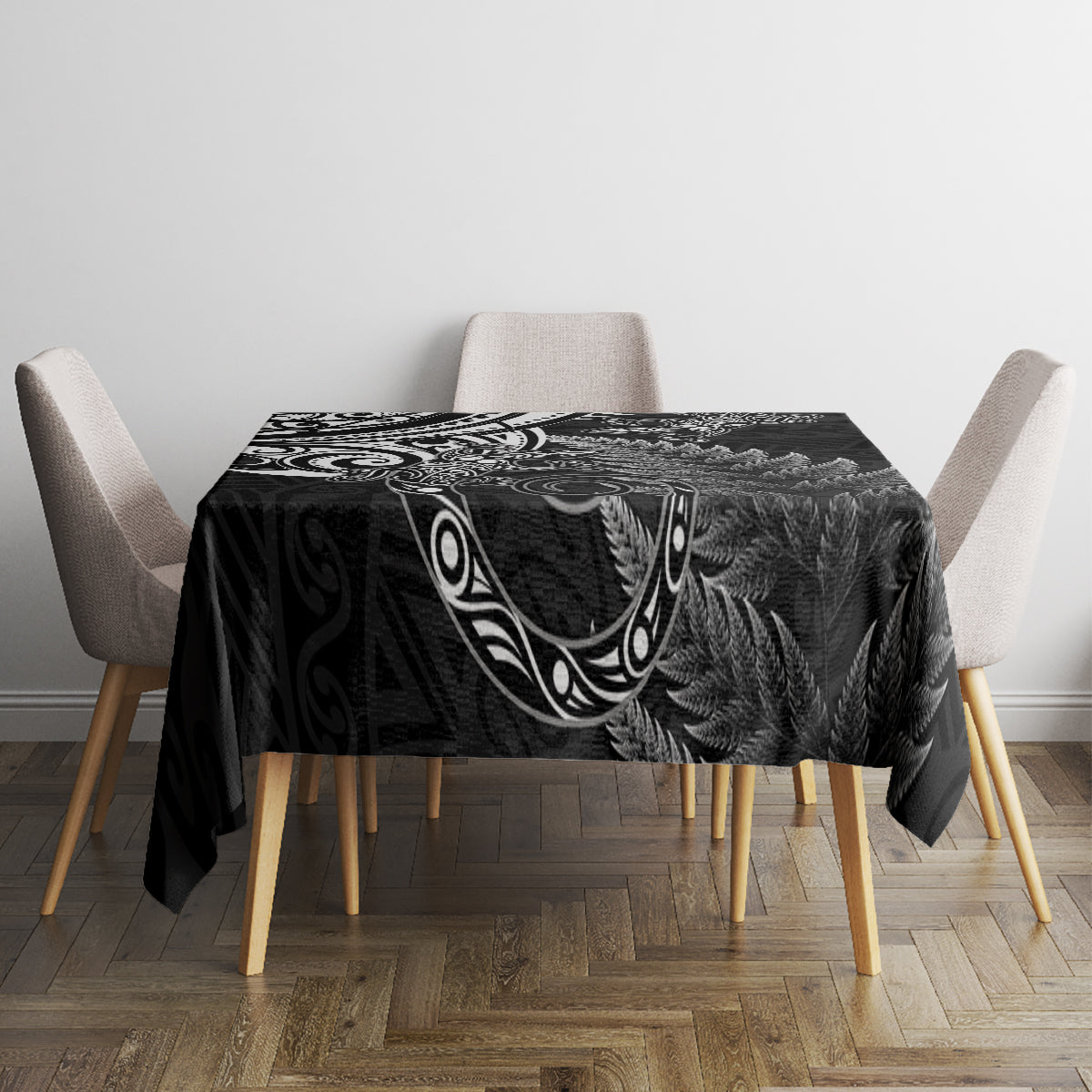 New Zealand Lizard Tablecloth Silver Fern Aotearoa Maori LT14 - Polynesian Pride