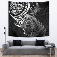 New Zealand Lizard Tapestry Silver Fern Aotearoa Maori LT14 Black - Polynesian Pride