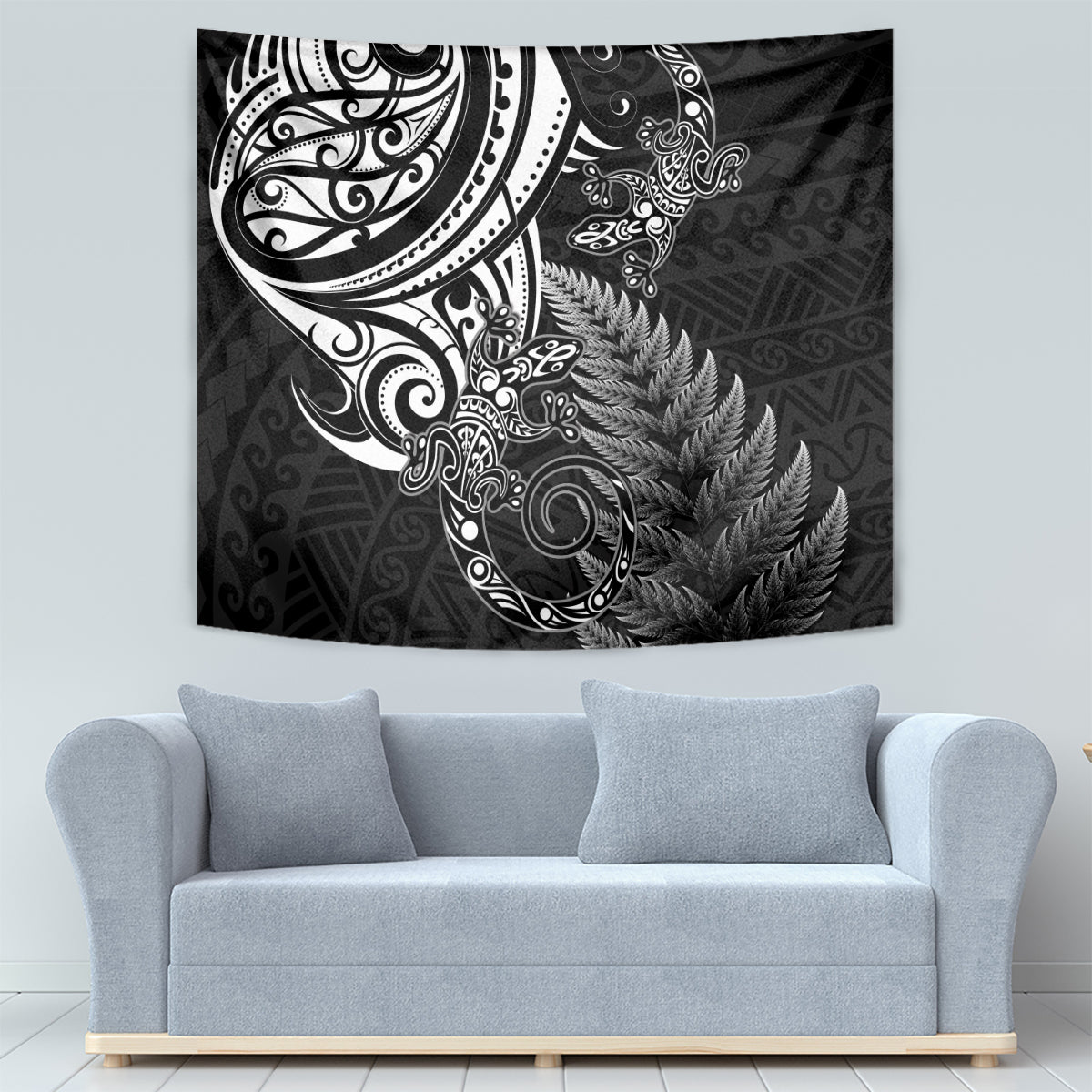 New Zealand Lizard Tapestry Silver Fern Aotearoa Maori LT14 - Polynesian Pride