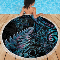 New Zealand Lizard Beach Blanket Silver Fern Aotearoa Maori With Paua Shell LT14 - Polynesian Pride
