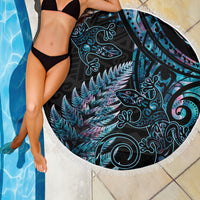 New Zealand Lizard Beach Blanket Silver Fern Aotearoa Maori With Paua Shell LT14 - Polynesian Pride