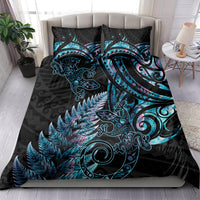 New Zealand Lizard Bedding Set Silver Fern Aotearoa Maori With Paua Shell LT14 - Polynesian Pride