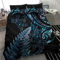 New Zealand Lizard Bedding Set Silver Fern Aotearoa Maori With Paua Shell LT14 - Polynesian Pride