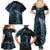 New Zealand Lizard Family Matching Summer Maxi Dress and Hawaiian Shirt Silver Fern Aotearoa Maori With Paua Shell LT14 - Polynesian Pride