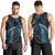 New Zealand Lizard Men Tank Top Silver Fern Aotearoa Maori With Paua Shell LT14 - Polynesian Pride