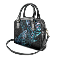 New Zealand Lizard Shoulder Handbag Silver Fern Aotearoa Maori With Paua Shell LT14 - Polynesian Pride